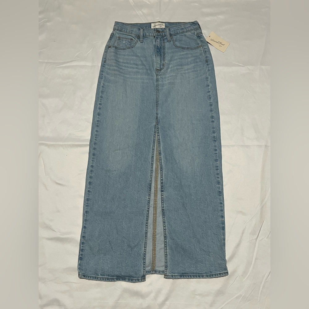 Universal Thread Women's Light Blue Denim Maxi Skirt